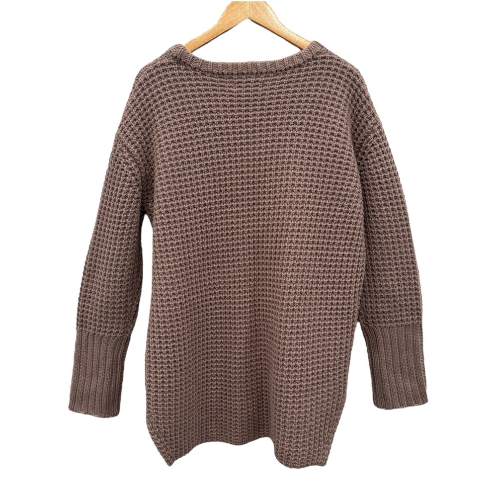 Hatch Waffle Knit Sweater Merino Wool Cashmere Blend Tan - Size Medium - Picture 6 of 7